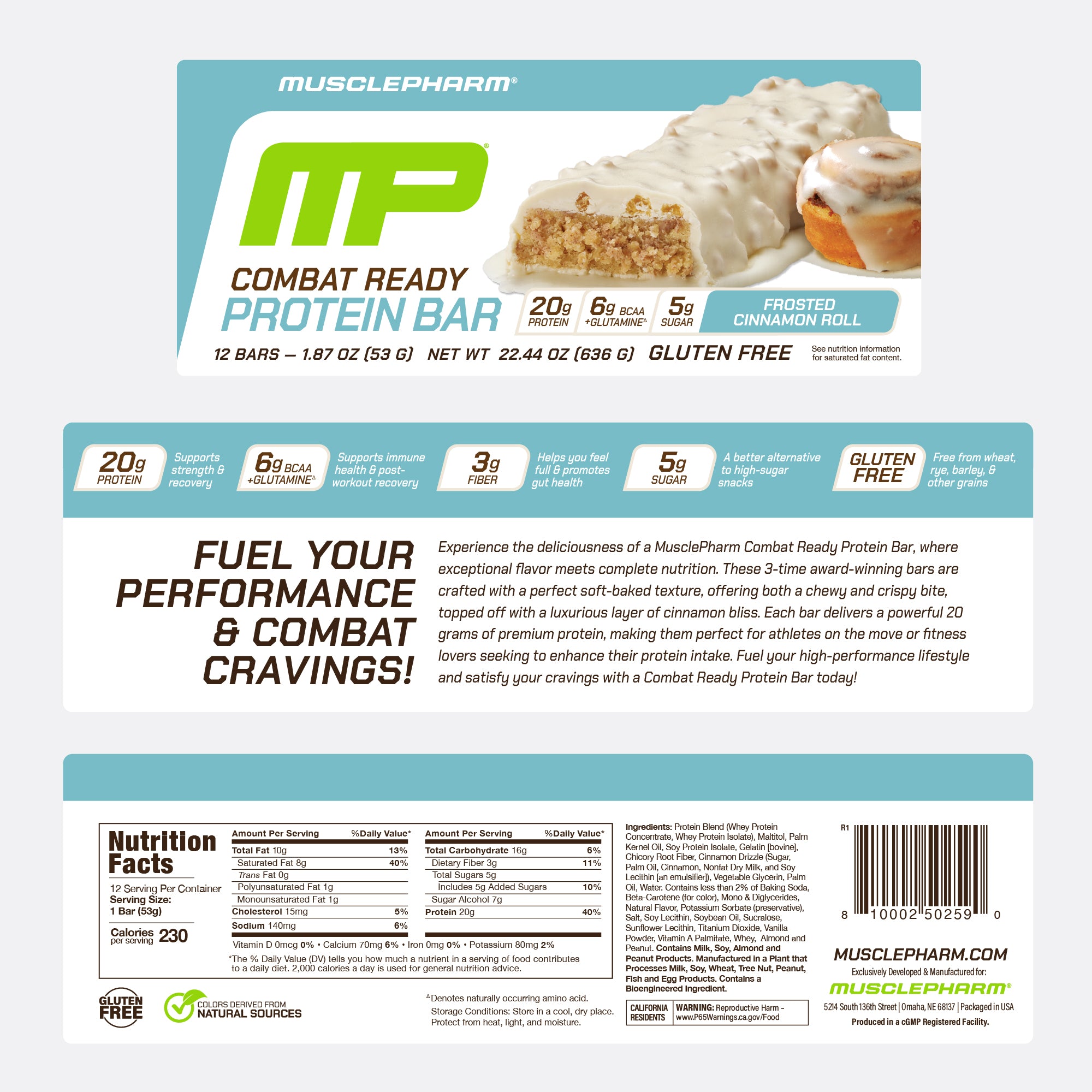 COMBAT READY PROTEIN BARS 12 PACK
