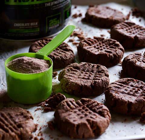 Chocolate Oatmeal Protein Cookies