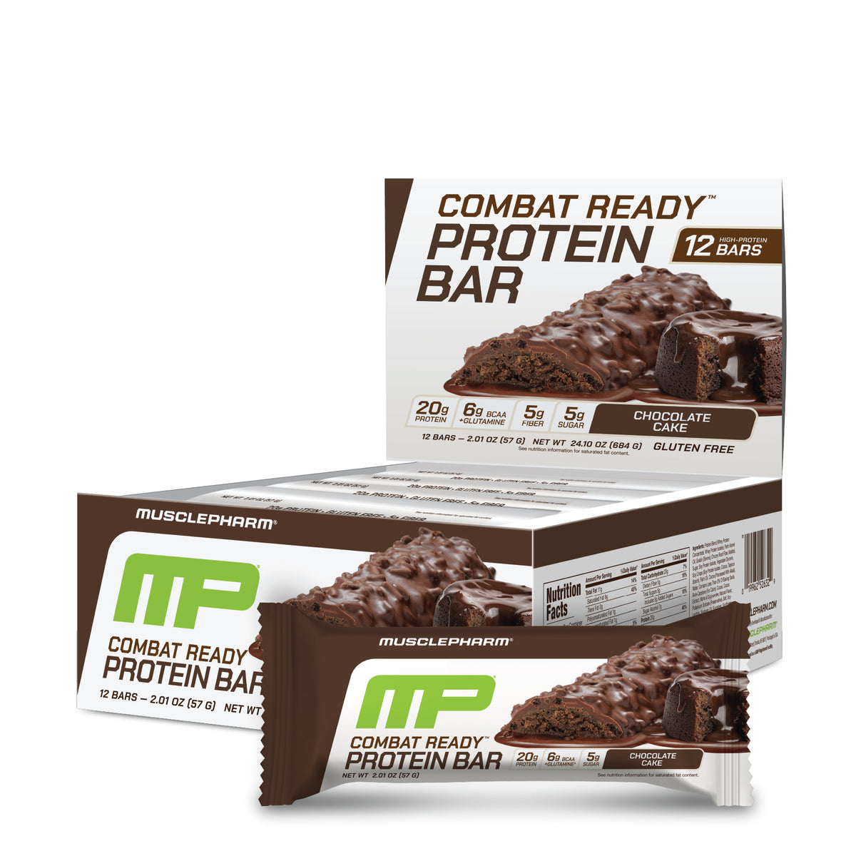 COMBAT READY PROTEIN BARS 12 PACK - Chocolate Cake